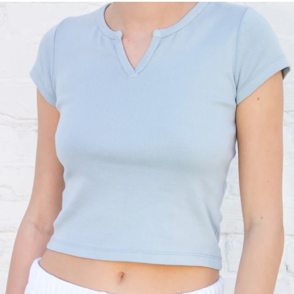 Blue crop top